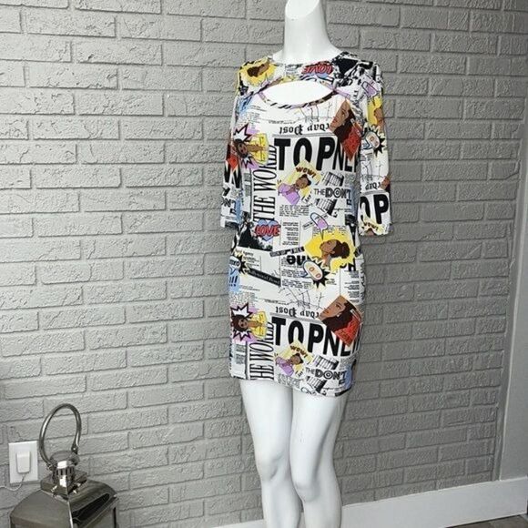 Rainbow Black Girl Magic Bodycon Dress Size M - Picture 1 of 8